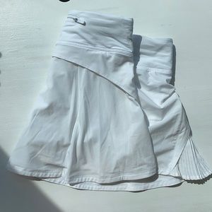 Barley worn white Lululemon skirt
